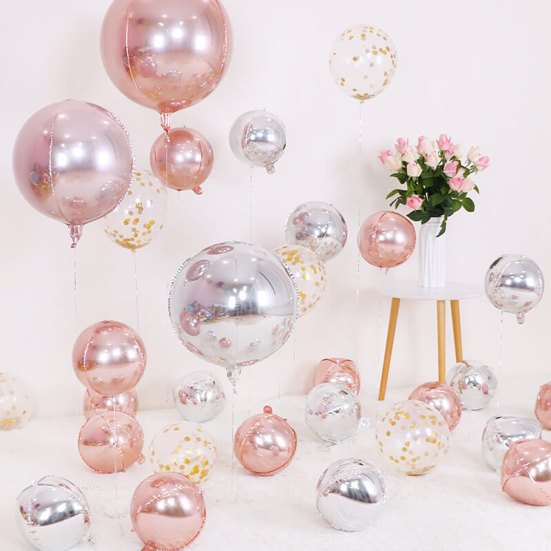 20pcs 4D Orbz Balloons | Round Sphere Aluminium Foil Mylar Balloon Party Decor