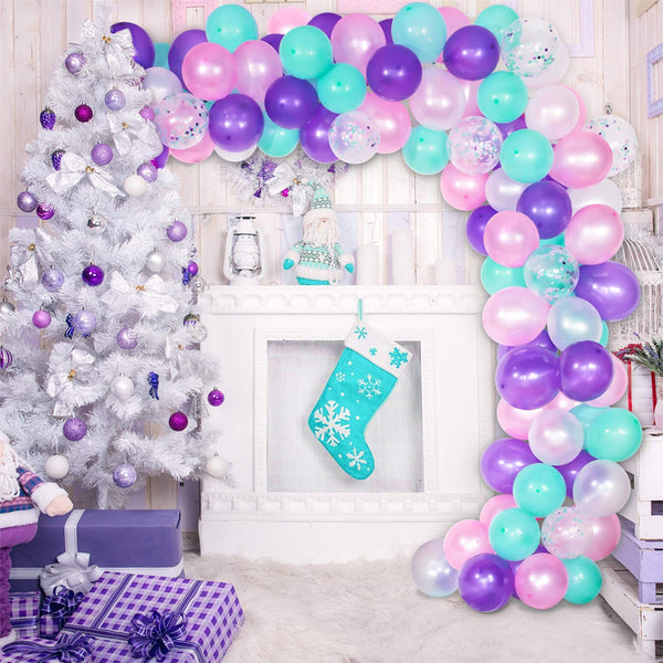 Colorful Mermaid Balloon Garland Kit for Birthday Baby Shower Party Decoration