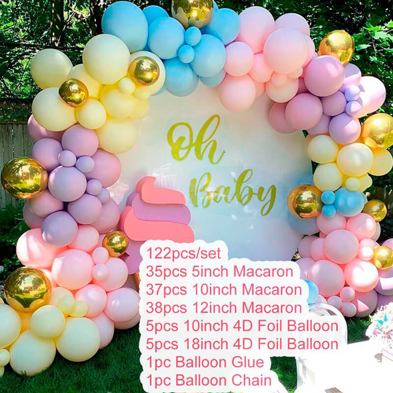 122pcs Rainbow Balloon Arch Garland Kit - Balloon Kit for Wedding Birthday Baby Shower Decorations-ueventsupplies
